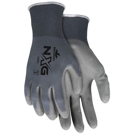 Mcr Safety UltraTech Gloves, Large, Nylon, Gray, Knit Wrist Cuff, PR 9696L